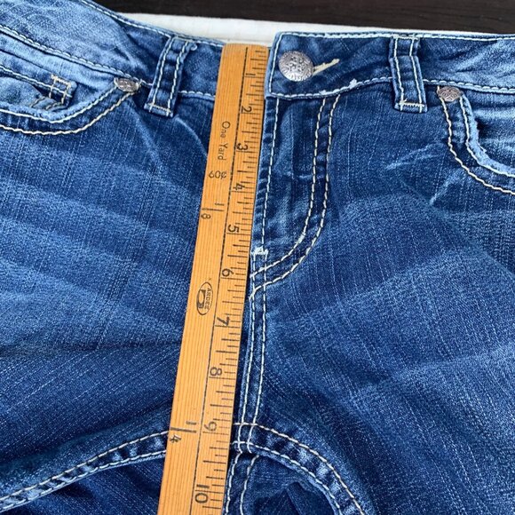 Silver Jeans Co. Womens W33/L33 Blue Suki Mid Slim Bootcut Denim Jeans - Picture 6 of 12